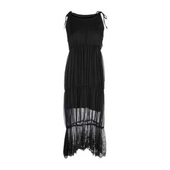 FREDERICA TOSI 3/4 Length Black Silk Dress - Picture 1 of 7